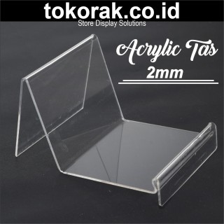 ACRYLIC TAS 2 MM ACRYLIC TEMPAT TAS AKRILIK TEMPAT DOMPET STAND HP